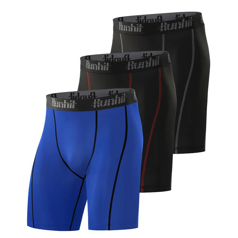 Runhit 3~5 Pack Performance Compression Shorts Men Quick Dry Sport Athletic Shorts, Gym Shorts for Men, Basketball Running Baselayer Underwear