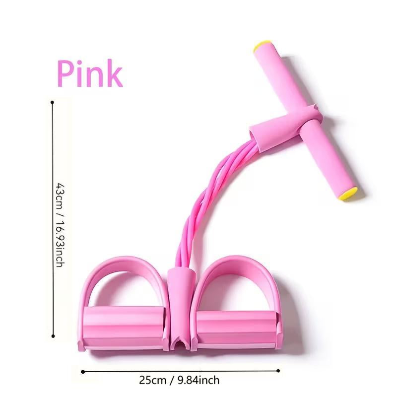 Multifunctional Tension Rope, 4-Tube Elastic Yoga Pedal Tension Belt, Natural Latex Tension Rope Fitness Equipment, for Abdominal/Waist/Arm/Leg Stretching