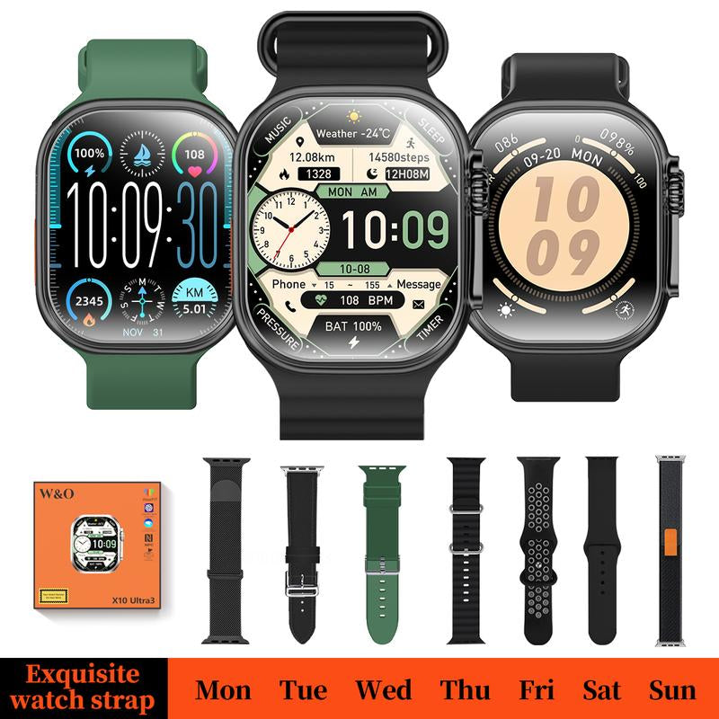 2026 Smart Watch for Men Women, Upgraded Smartwatch(Answer/Make Call), 2.02"HD Fitness Watch Wit 100+ Sport Modes, IP67 Waterproof, Fitness Tracker Watch with Calls/Messages/Notifications, with 7 Watch Bands