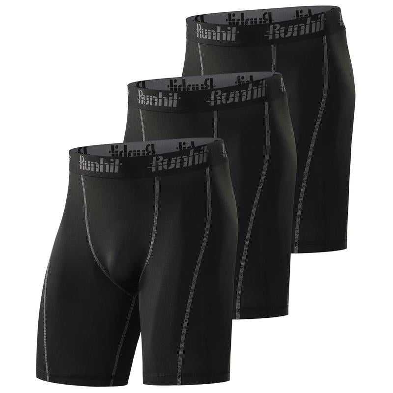 Runhit 3~5 Pack Performance Compression Shorts Men Quick Dry Sport Athletic Shorts, Gym Shorts for Men, Basketball Running Baselayer Underwear
