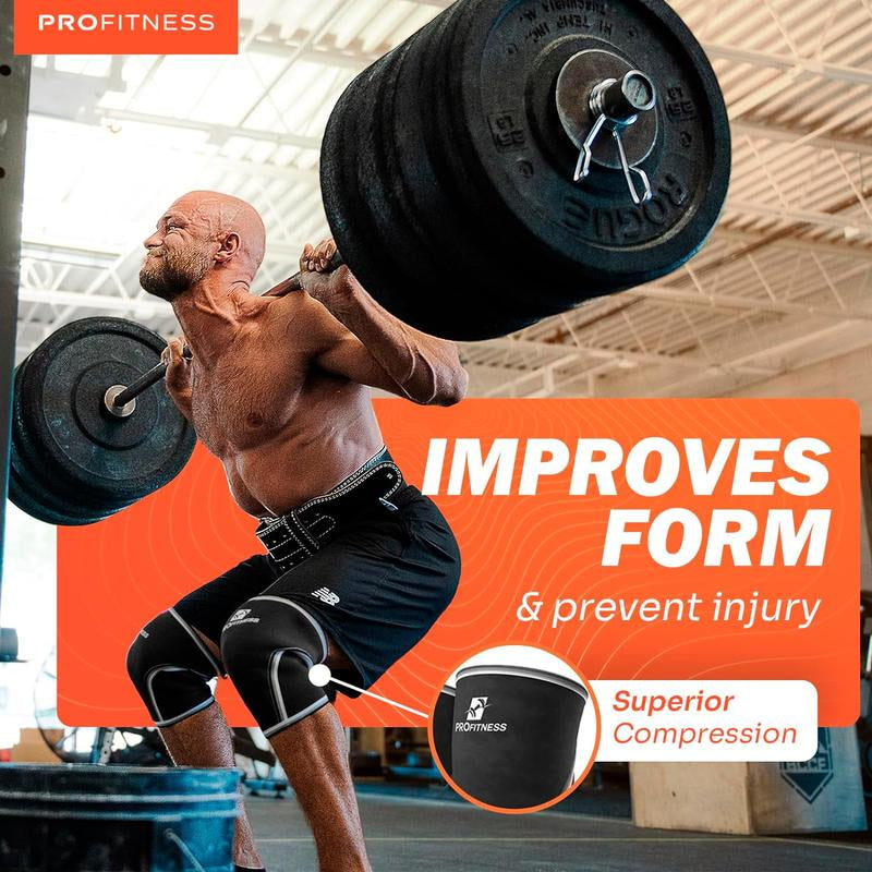 Profitness Knee Sleeves for Weightlifting - 7Mm Thick Neoprene Support for Men & Women - Ideal for Squats, Powerlifting & Deadlifts