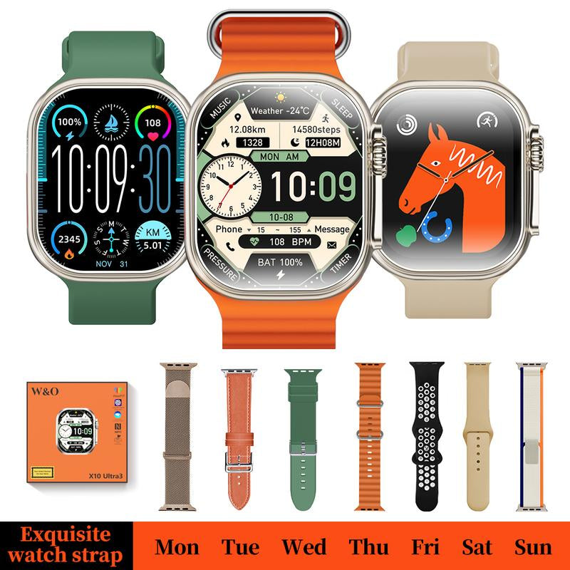 2026 Smart Watch for Men Women, Upgraded Smartwatch(Answer/Make Call), 2.02"HD Fitness Watch Wit 100+ Sport Modes, IP67 Waterproof, Fitness Tracker Watch with Calls/Messages/Notifications, with 7 Watch Bands