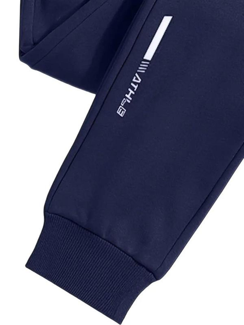 3-Pack Men'S Stylish Trendy Joggers with Letter Print, Fitted Drawstring Waist, Ideal for Running and Workouts, Comfortable Athletic Wear, Classic Joggers