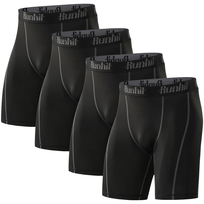 Runhit 3~5 Pack Performance Compression Shorts Men Quick Dry Sport Athletic Shorts, Gym Shorts for Men, Basketball Running Baselayer Underwear