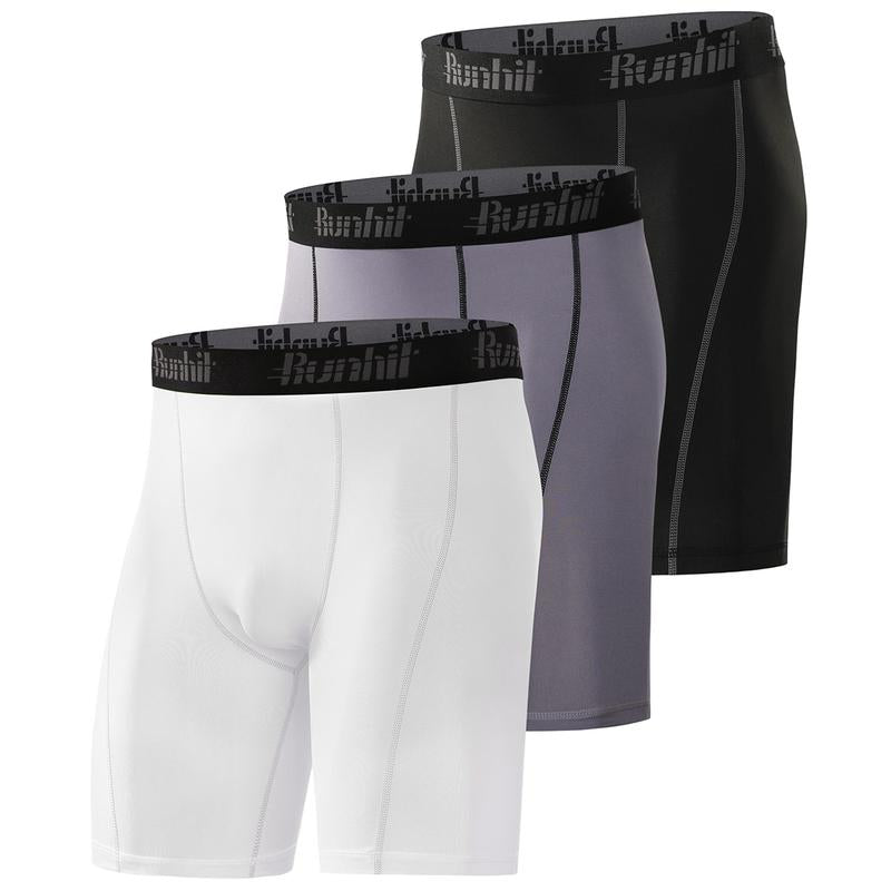 Runhit 3~5 Pack Performance Compression Shorts Men Quick Dry Sport Athletic Shorts, Gym Shorts for Men, Basketball Running Baselayer Underwear