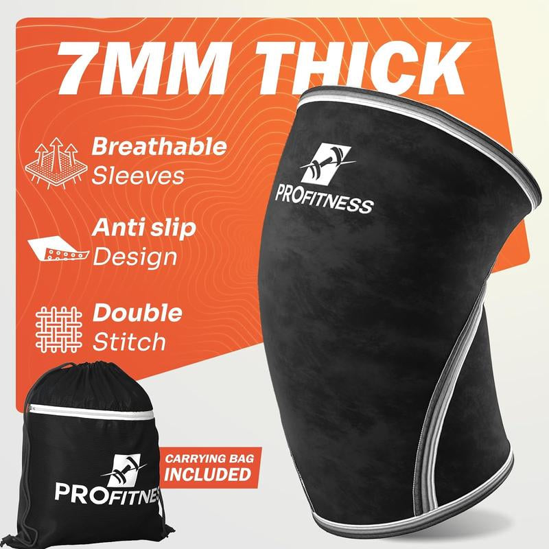 Profitness Knee Sleeves for Weightlifting - 7Mm Thick Neoprene Support for Men & Women - Ideal for Squats, Powerlifting & Deadlifts